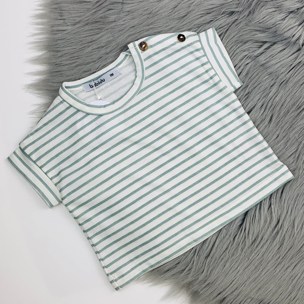Sage & Grey Stripe T-Shirt