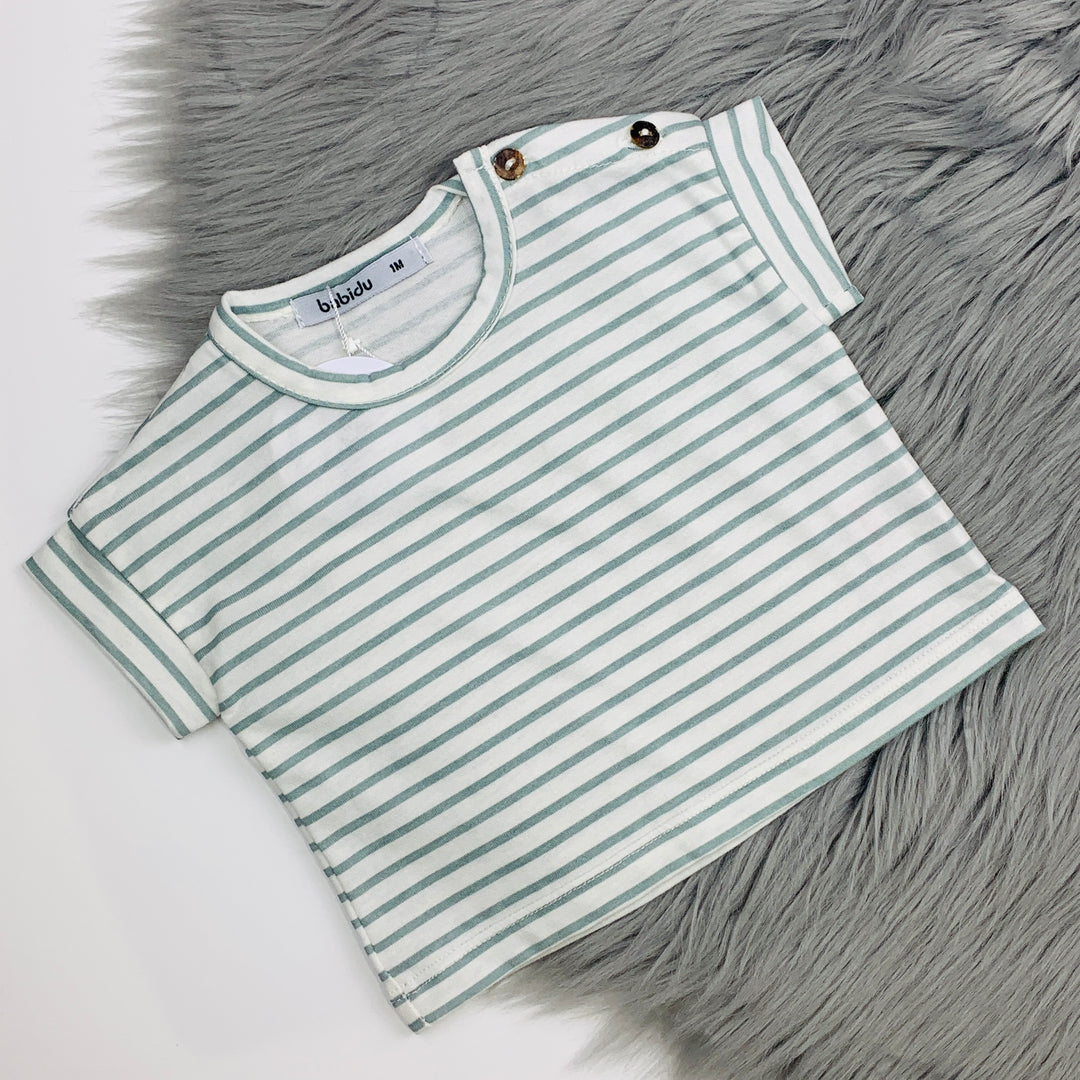 Sage & Grey Stripe T-Shirt