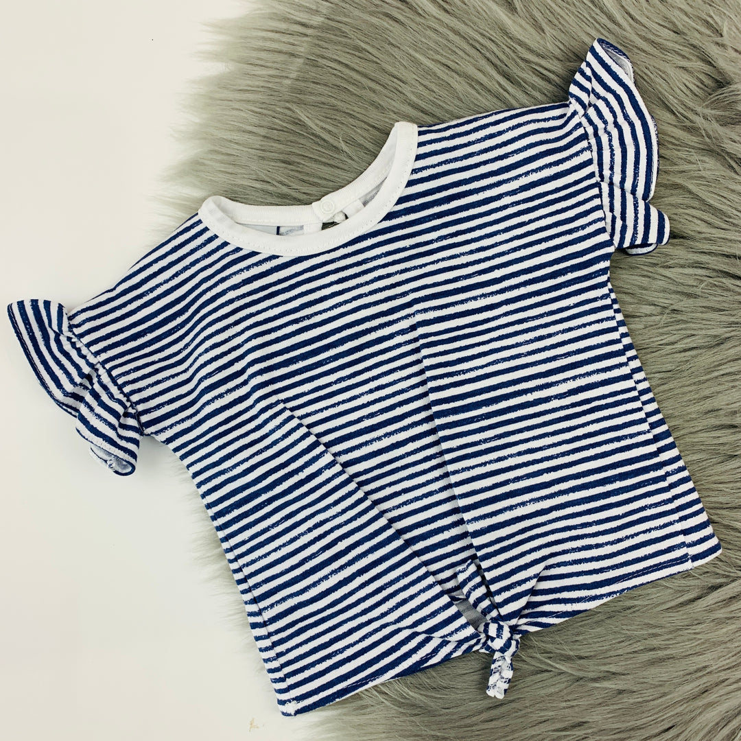 Navy Blue & White Stripe T-Shirt