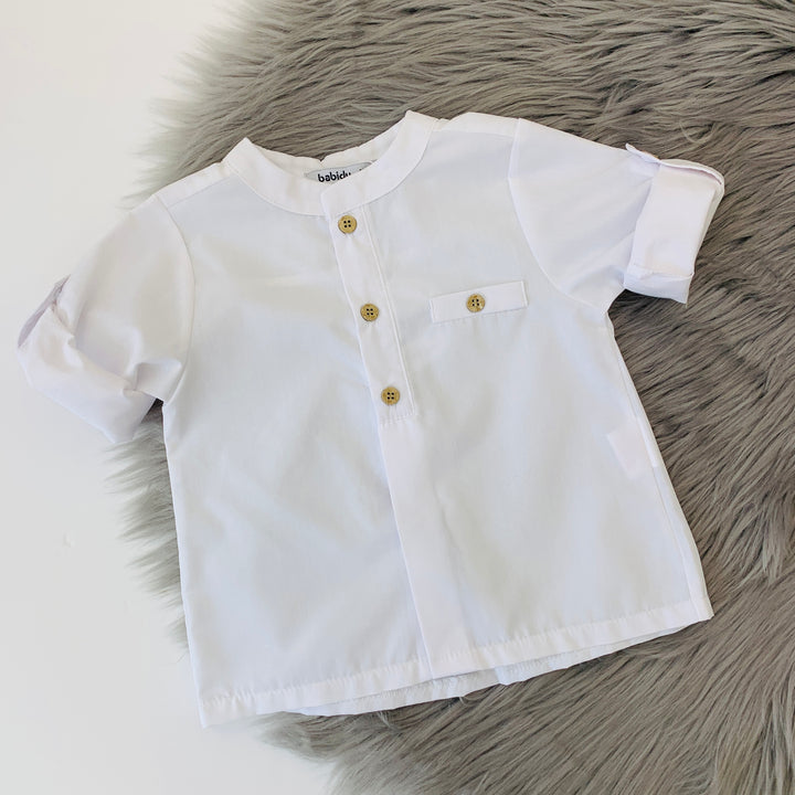 Green & White Gingham Shirt & Short Set