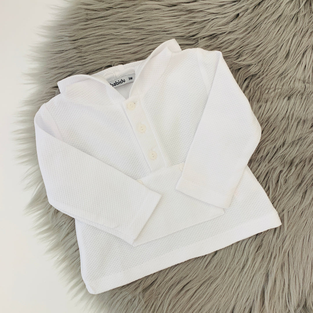 Duck Egg Shorts & Hooded White T-Shirt Set