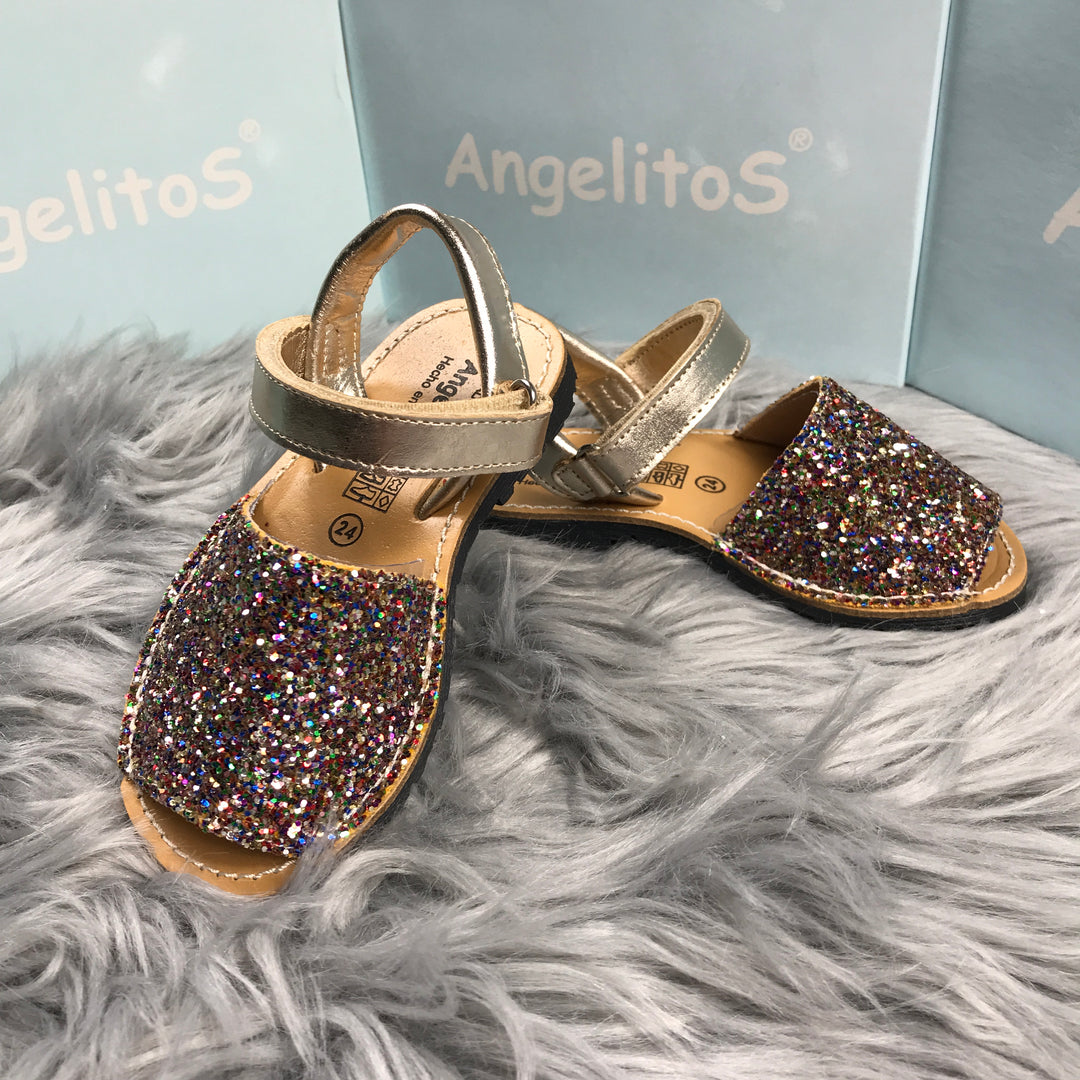 Multi Glitter Spanish Sandals