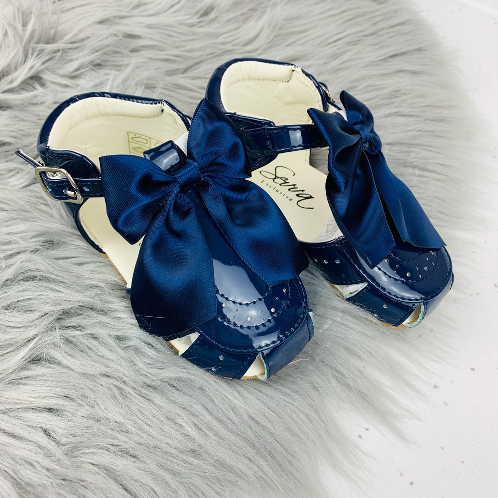 Navy Spanish 'Terri' Sandals Front