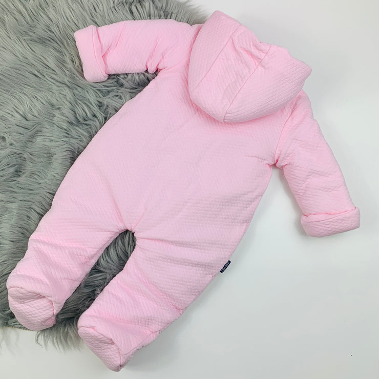Pink Quilted Pramsuit