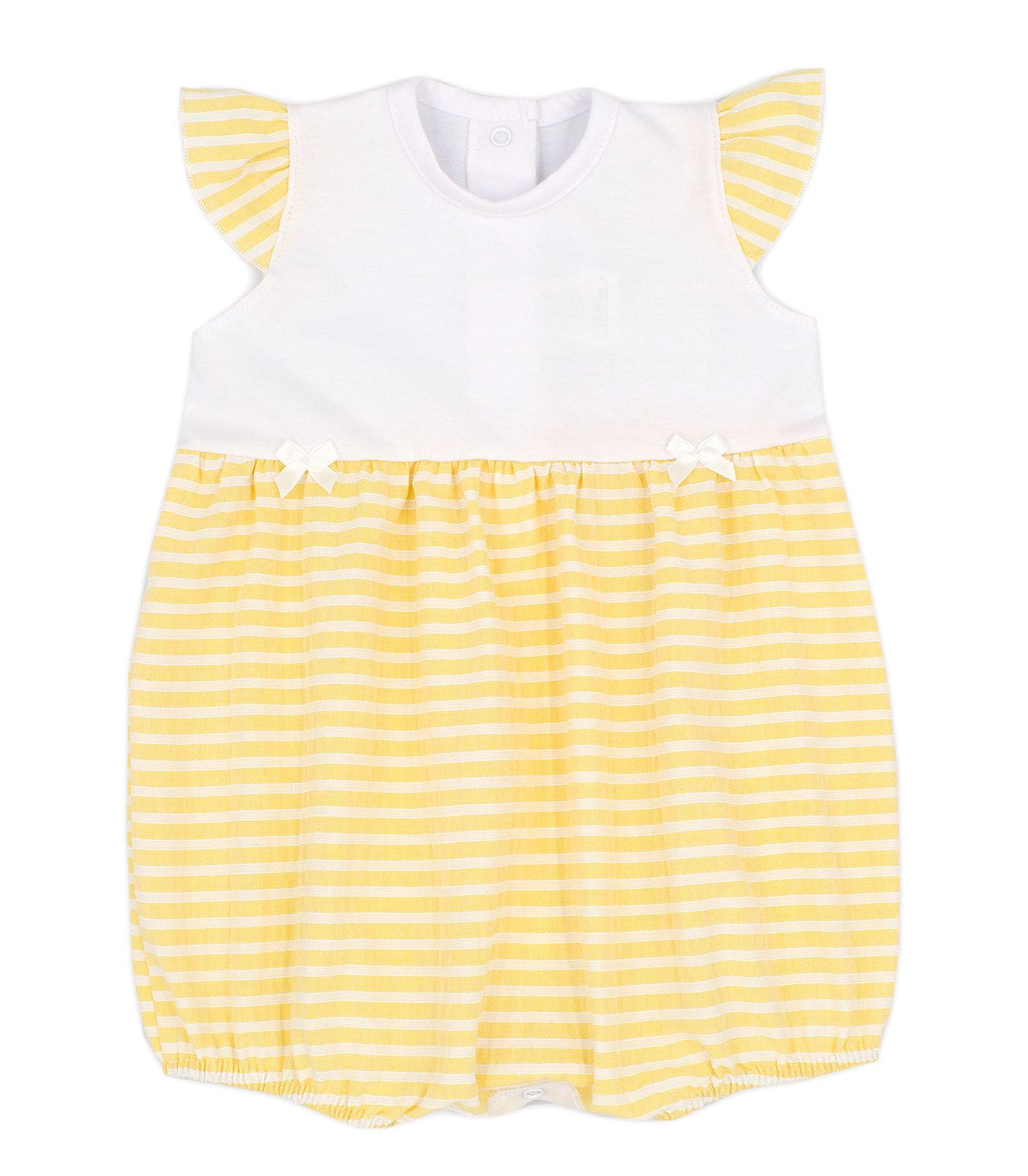White & Lemon Spanish Romper