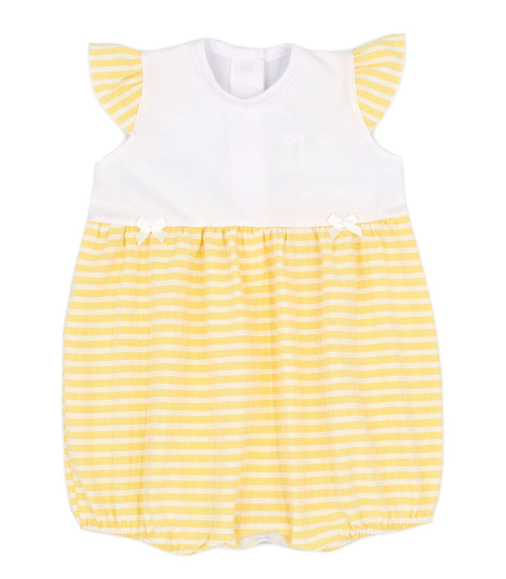 White & Lemon Spanish Romper
