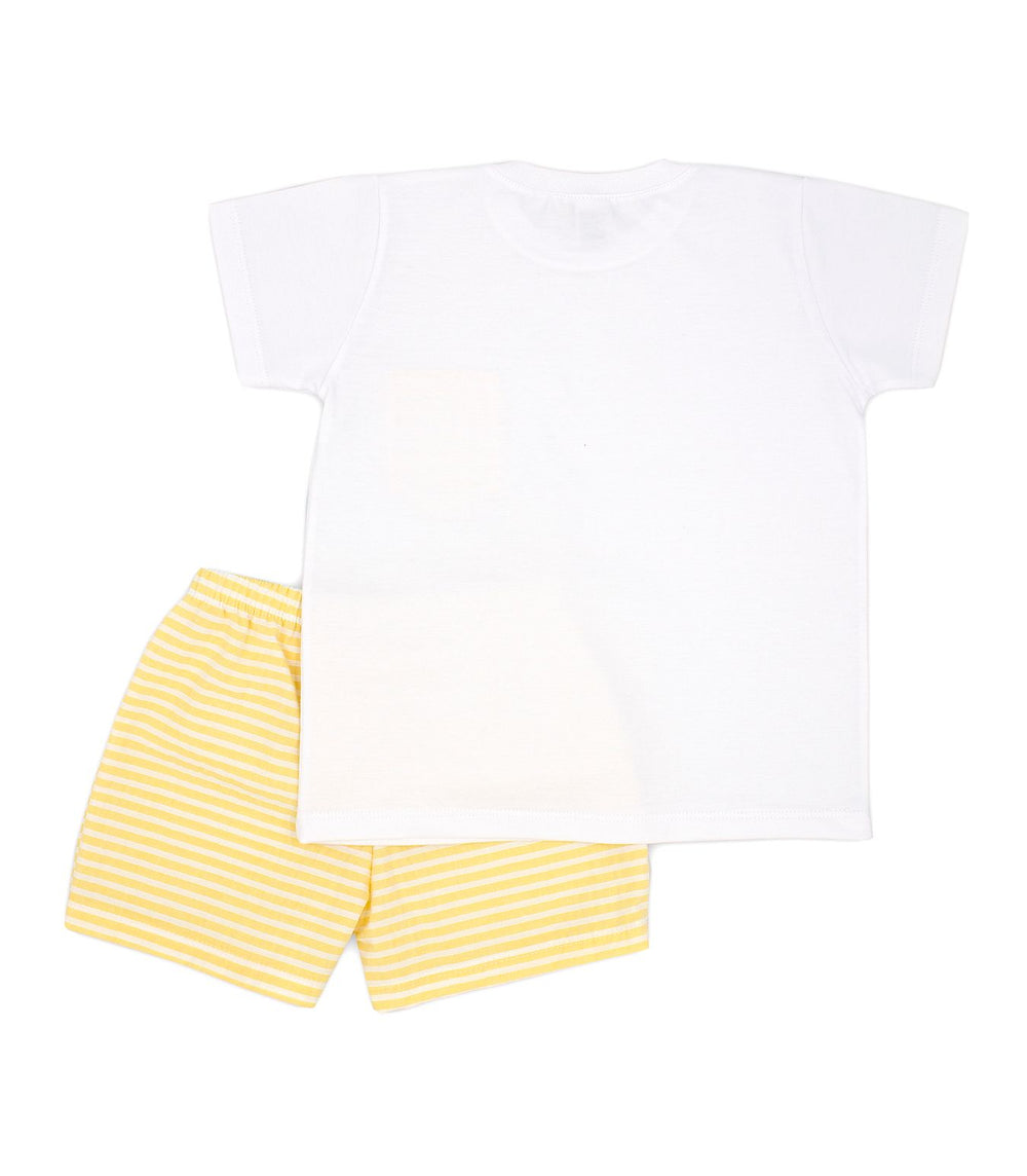 Lemon Stripe Top & Shorts Back