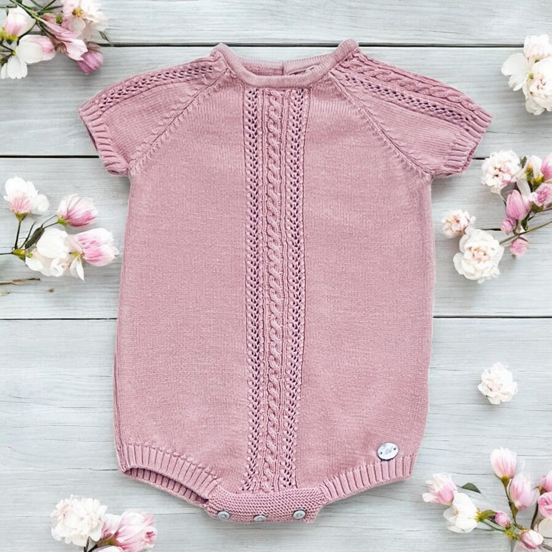 Martin Aranda Dusky Pink Knitted Romper