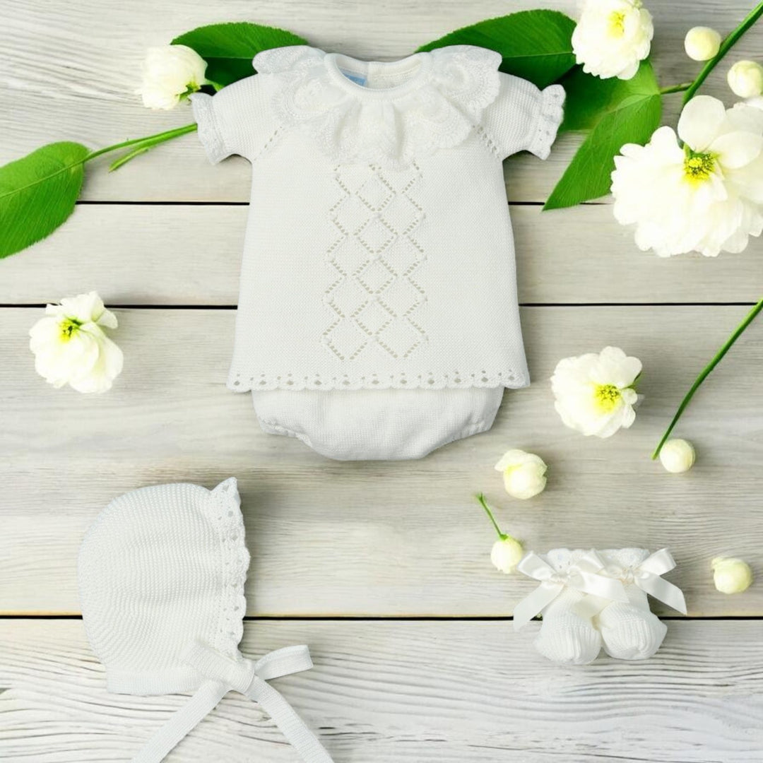 Mac ilusion Cream Four Piece Knitted Set