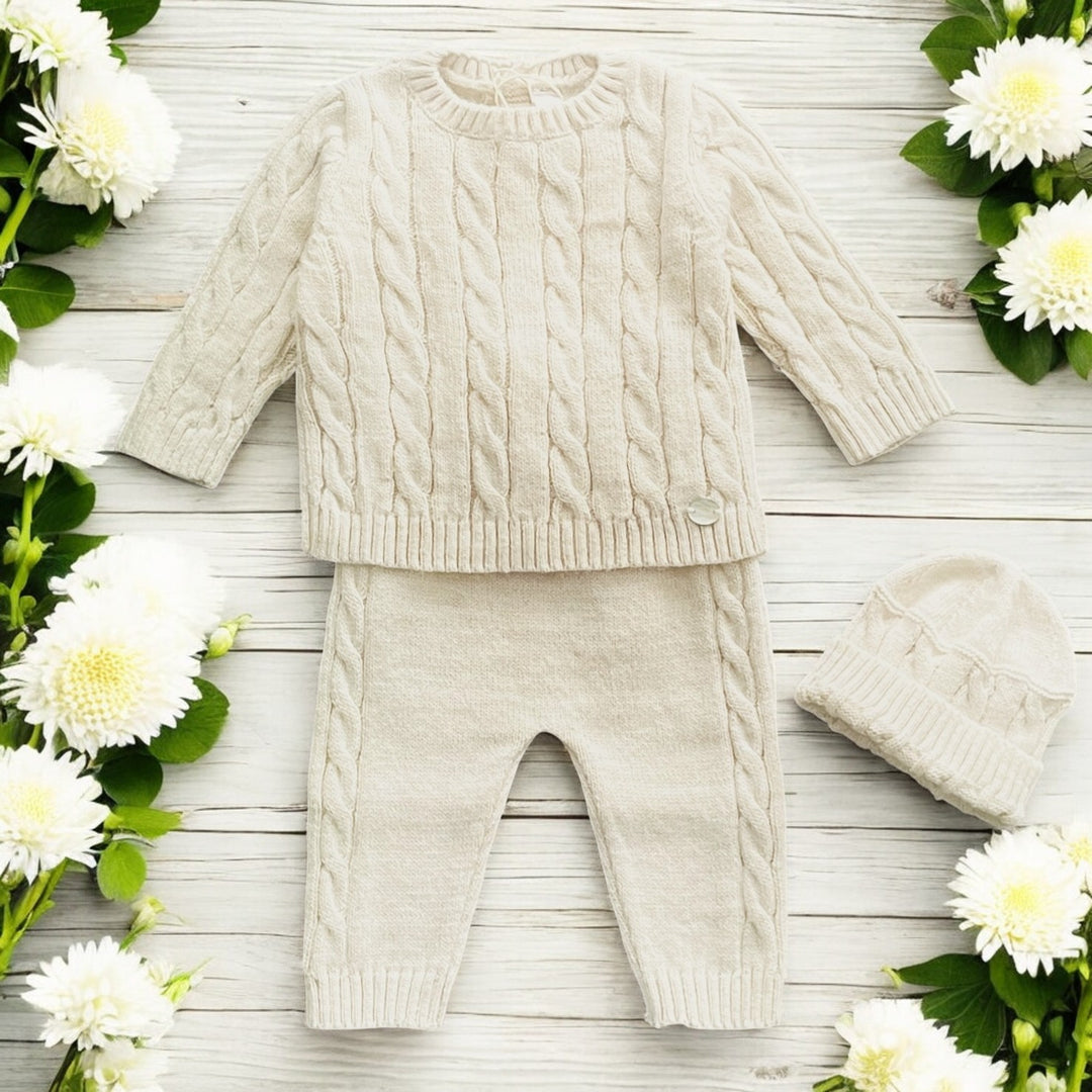Martin Aranda Oatmeal Footless Knitted Set