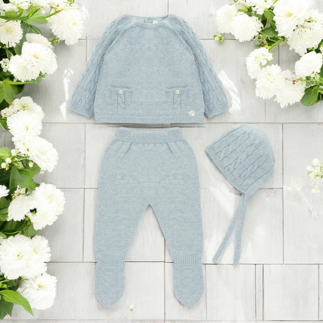 Martin Aranda Bluish Grey Knitted Set