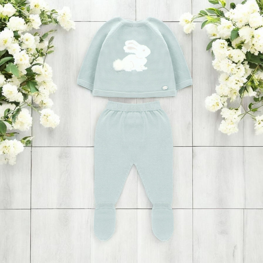 Martin Aranda Pastel Green Rabbit Knitted Set