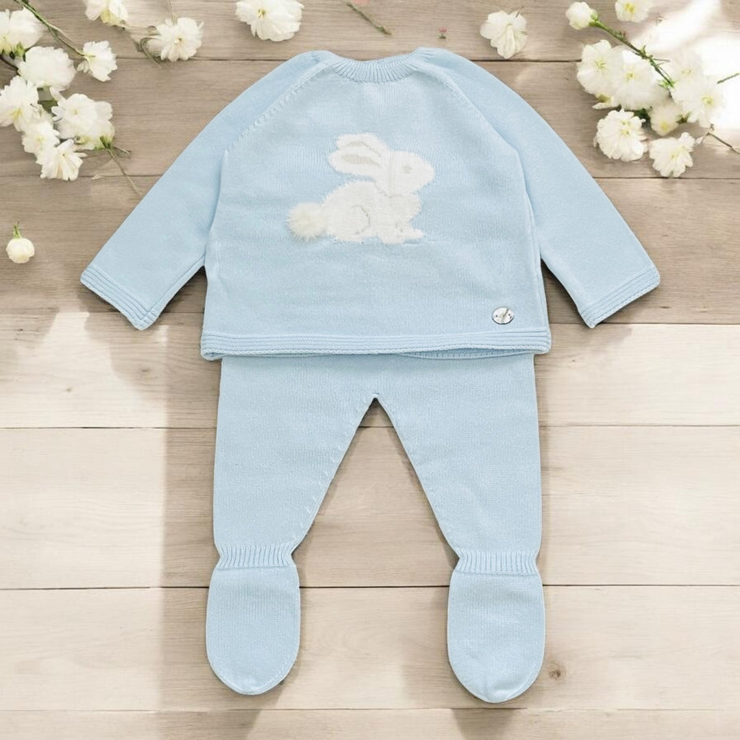 Martin Aranda Baby Blue Rabbit Knitted Set