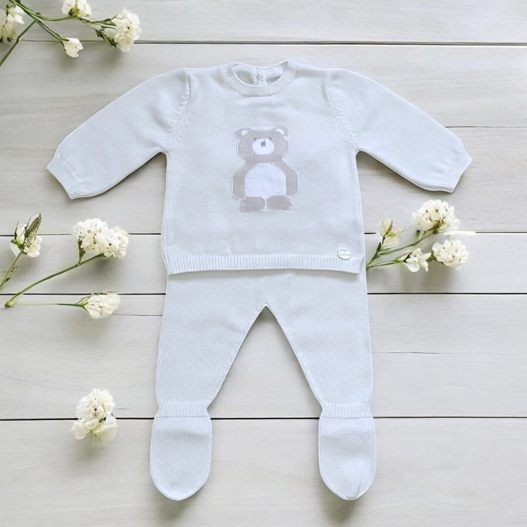 Martin Aranda Off White Bear Knitted Set