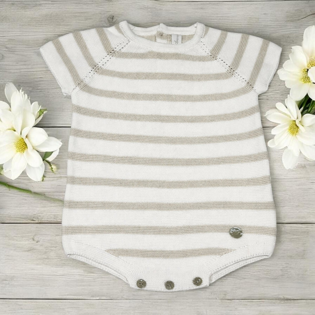 Martin Aranda Sand Striped Knitted Romper