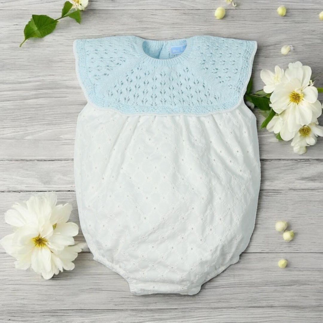 Mac Ilusion Serenity Blue & White Romper