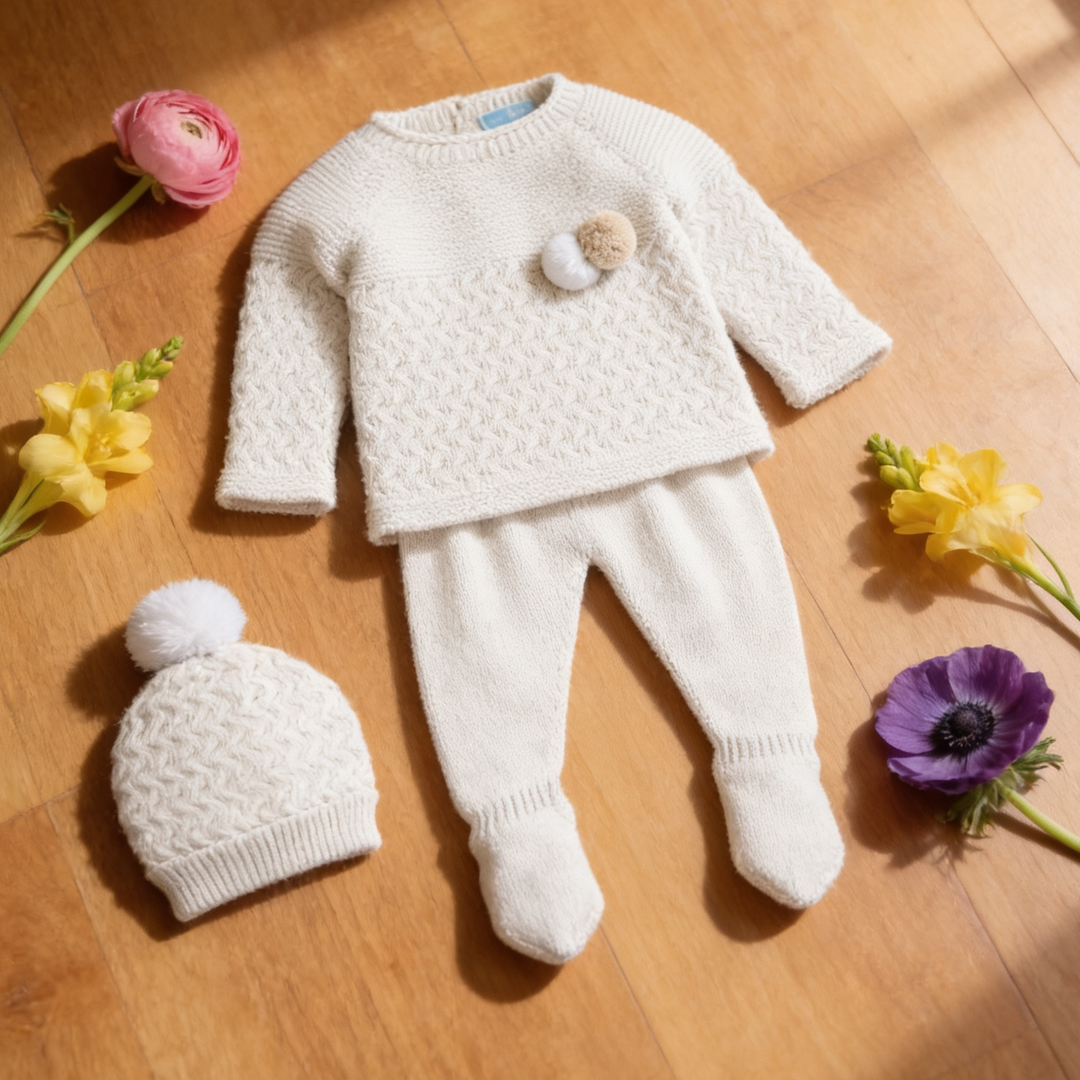 Mac Ilusion Cream Three Piece Knitted Legging Set