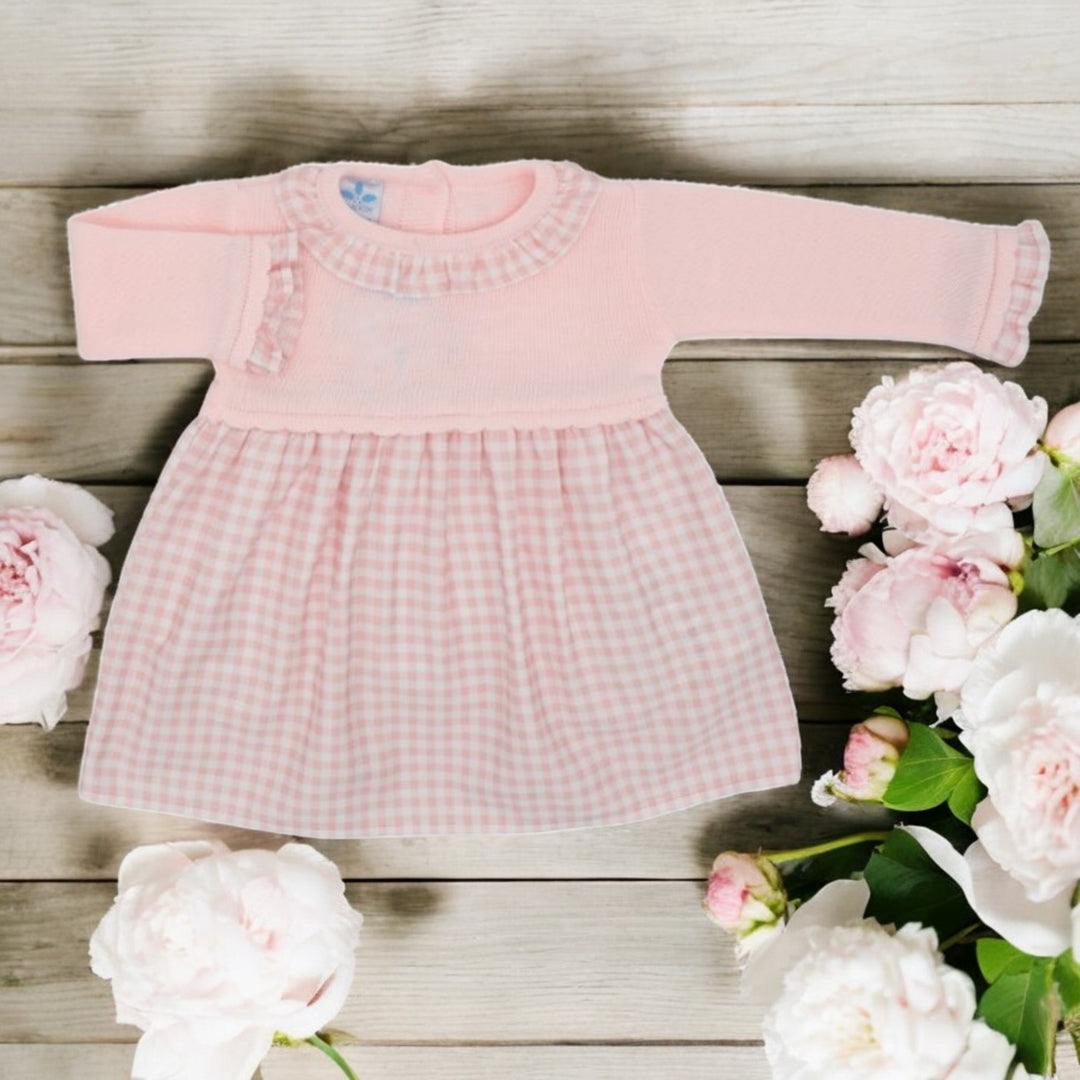 Sardon Pink Half Knit Dress