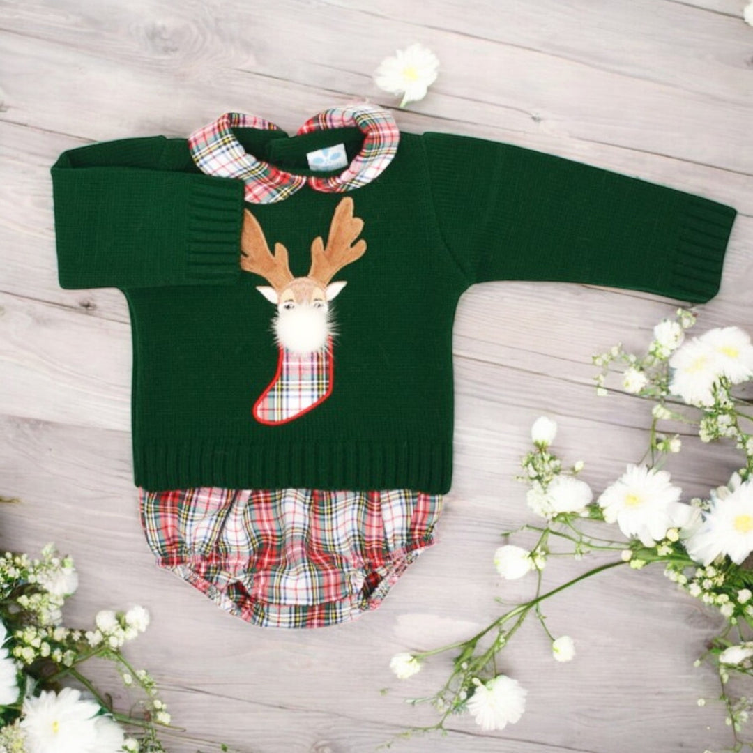 Sardon Bottle Green Knitted Top & Jam Pants