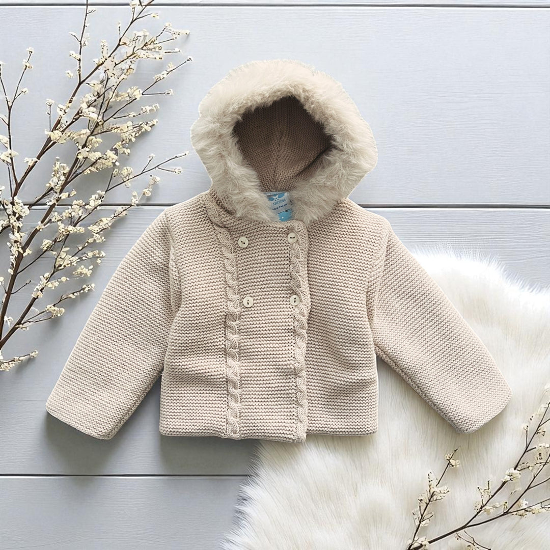 Sardon Stone Knitted Hooded Coat