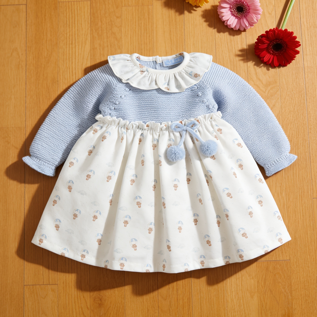 Mac Ilusion Cloud Blue Half Knit Dress