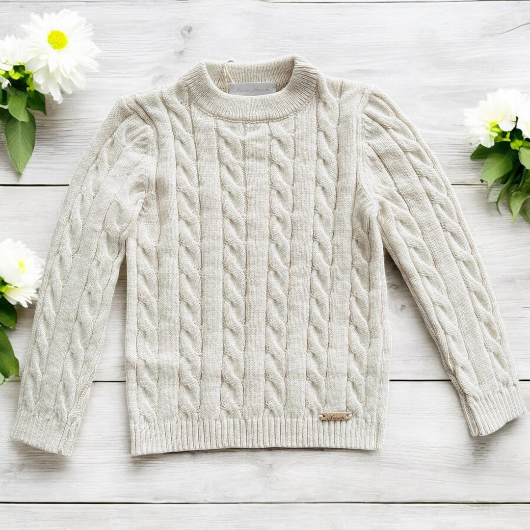 Martin Aranda Oatmeal Cable Knit Jumper