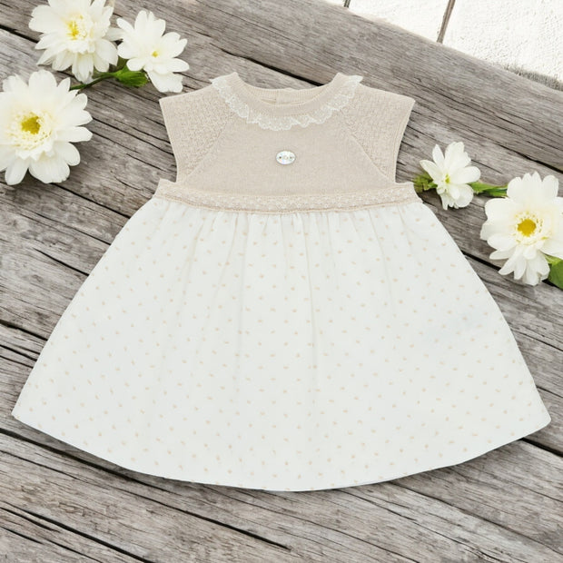 Martin Aranda Sand & White Half Knit Dress