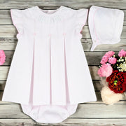 Pale Pink Spanish Dress Bloomers & Bonnet