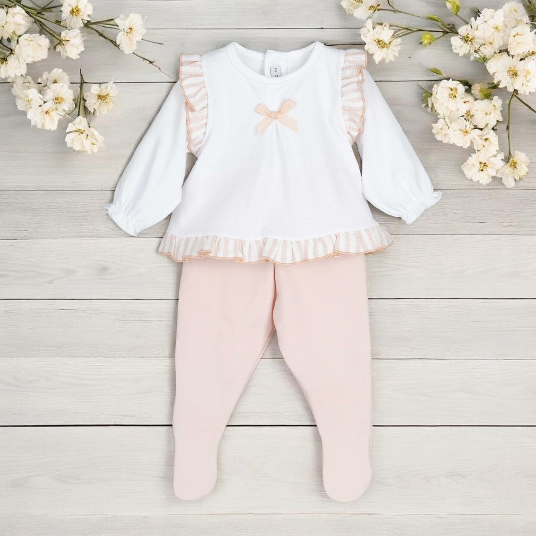 Calamaro White & Peachy Pink Top & Bottoms