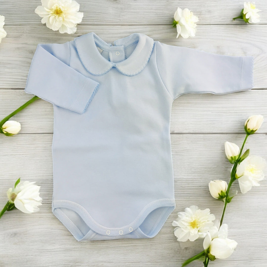 Babidu Blue Long Sleeve Bodysuit