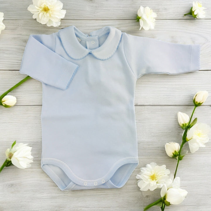 Babidu Blue Long Sleeve Bodysuit