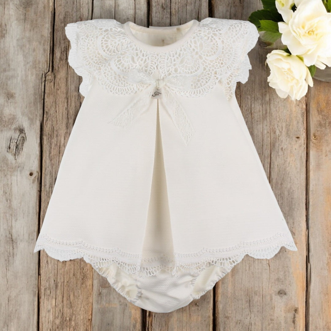 Foque Classic Cream Dress & Bloomers
