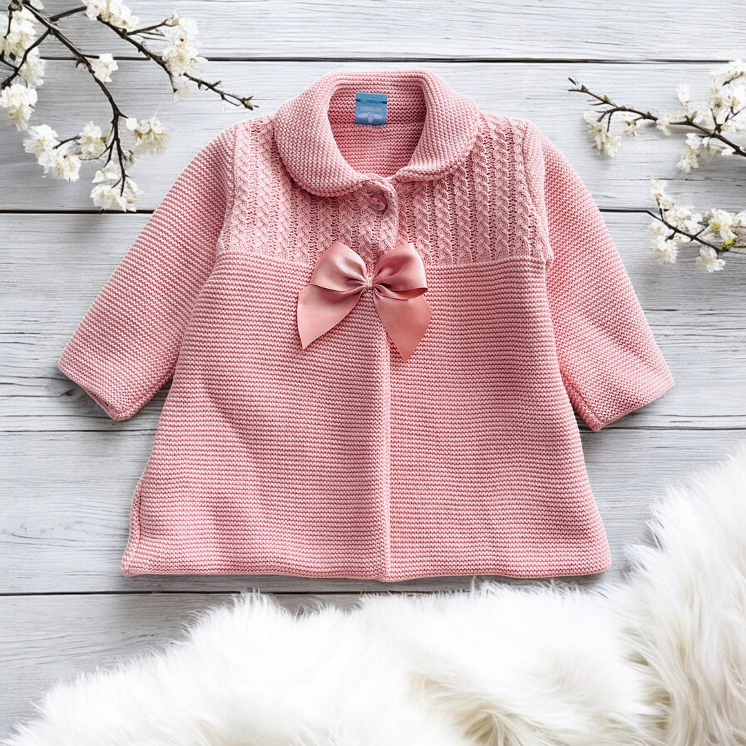 Sardon Rose Pink Knitted Pram Coat