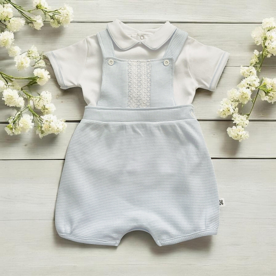 Kleo Kids Blue & White Dungaree Romper