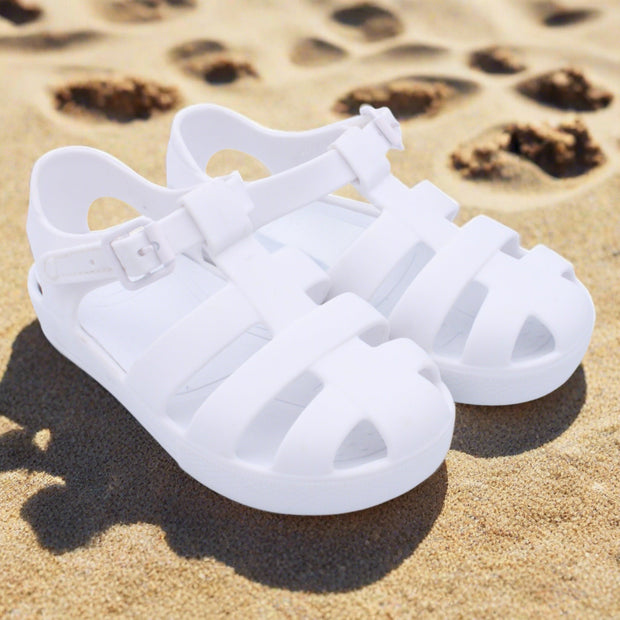 Marena white sandals front