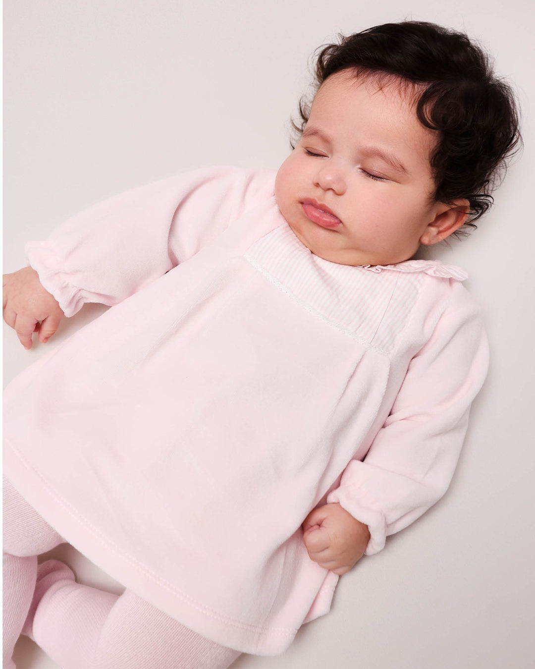 Pink Velour Dress & Tights