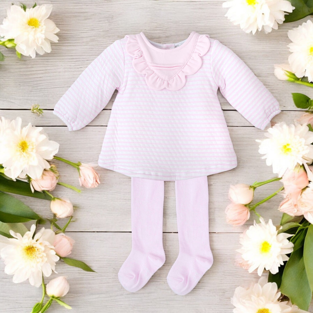 Tutto Piccolo Pink & White Stripe Dress