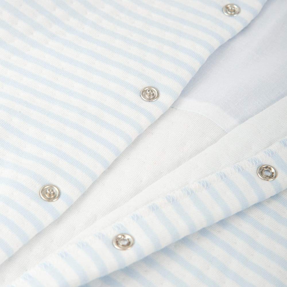Tutto Piccolo Blue & White Stripe Sleepsuit