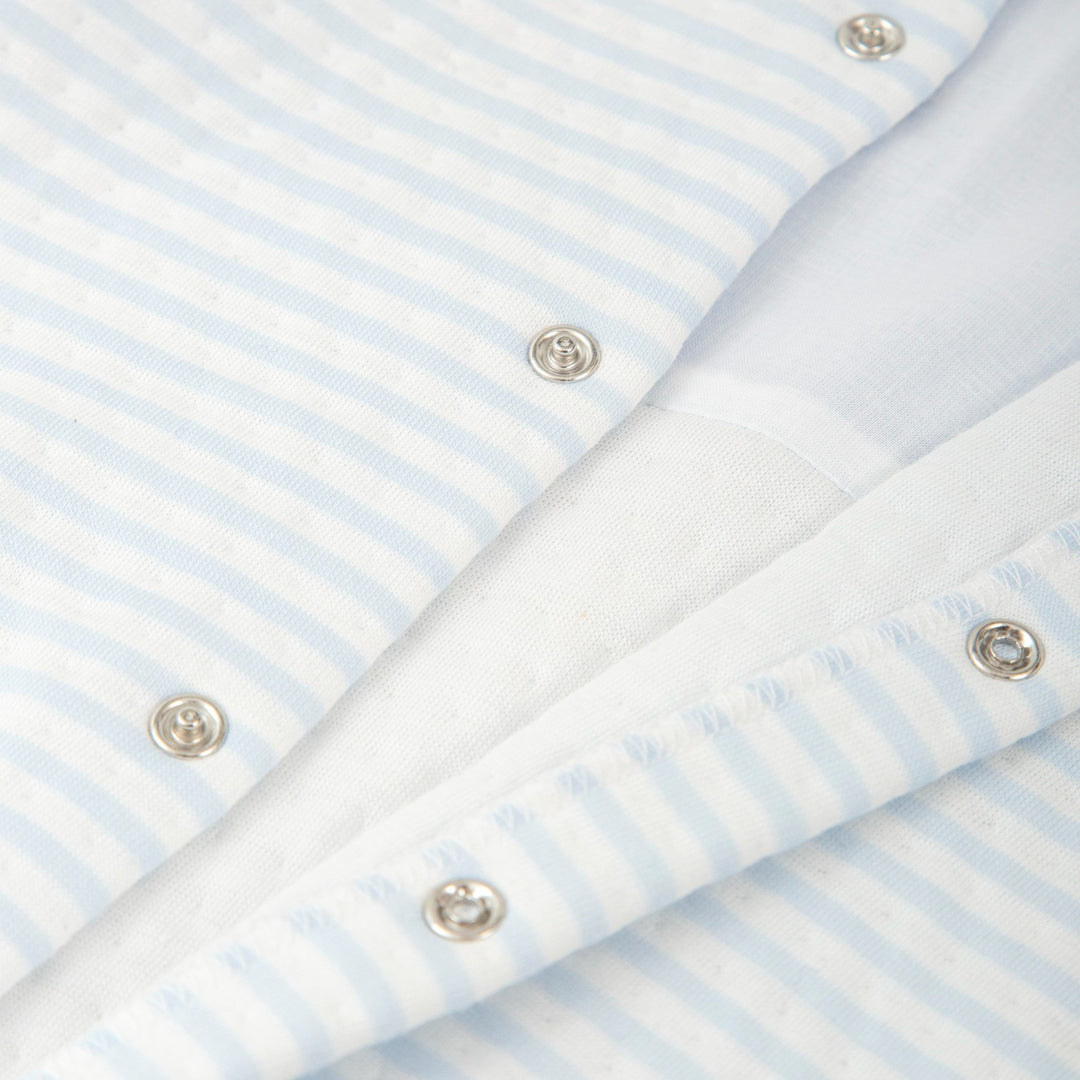 Tutto Piccolo Blue & White Stripe Sleepsuit