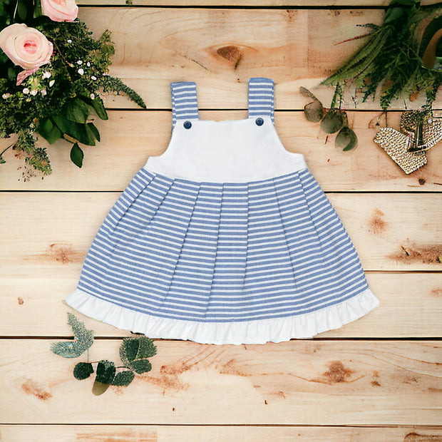 Midnight Blue & White Stripe Dress