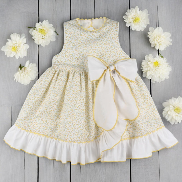 Foque Lemon & White Floral Dress