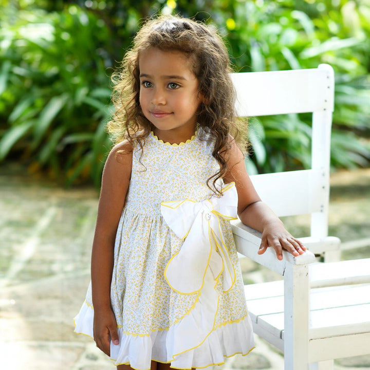 Foque Lemon & White Floral Dress