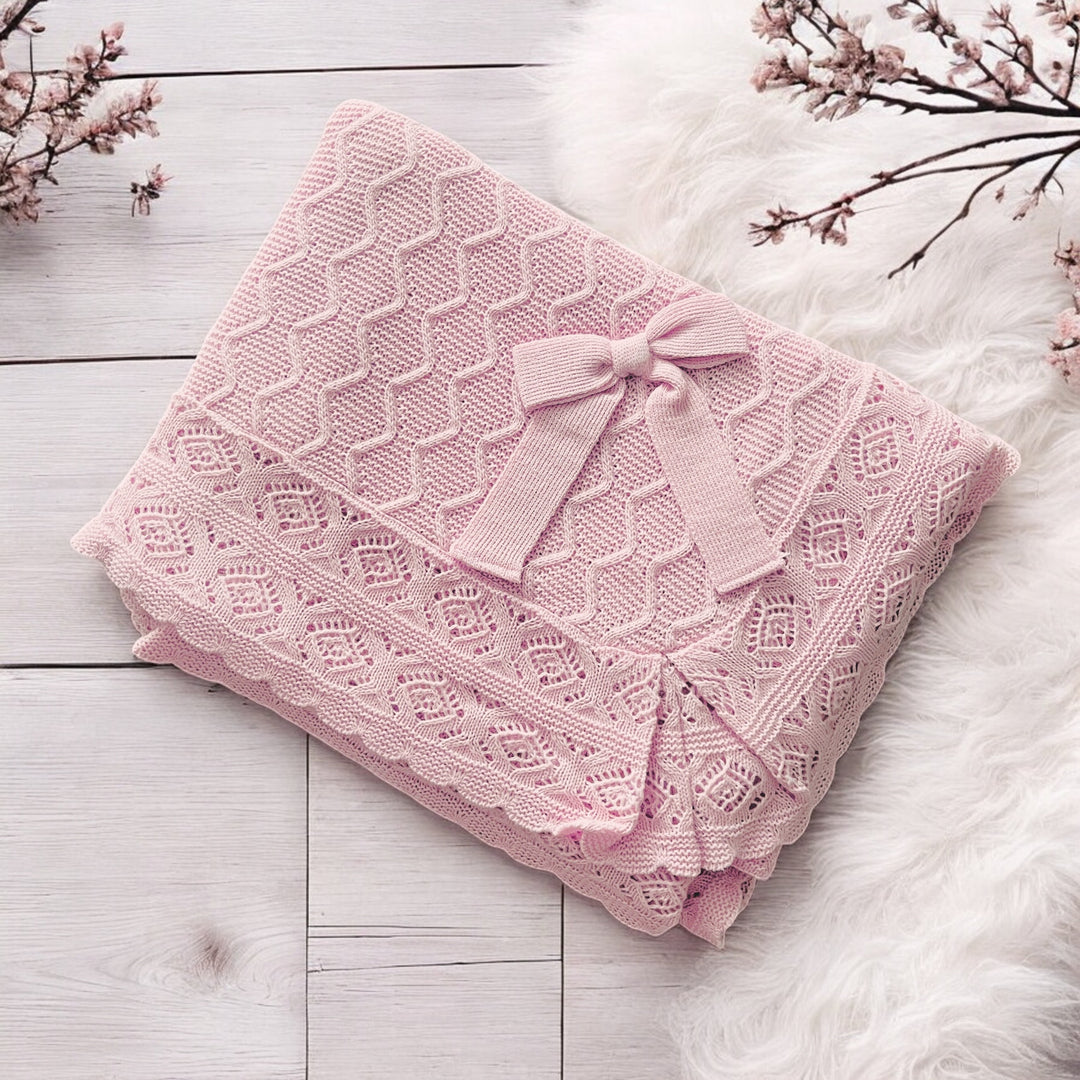 Juliana Rose Pink Knitted Shawl