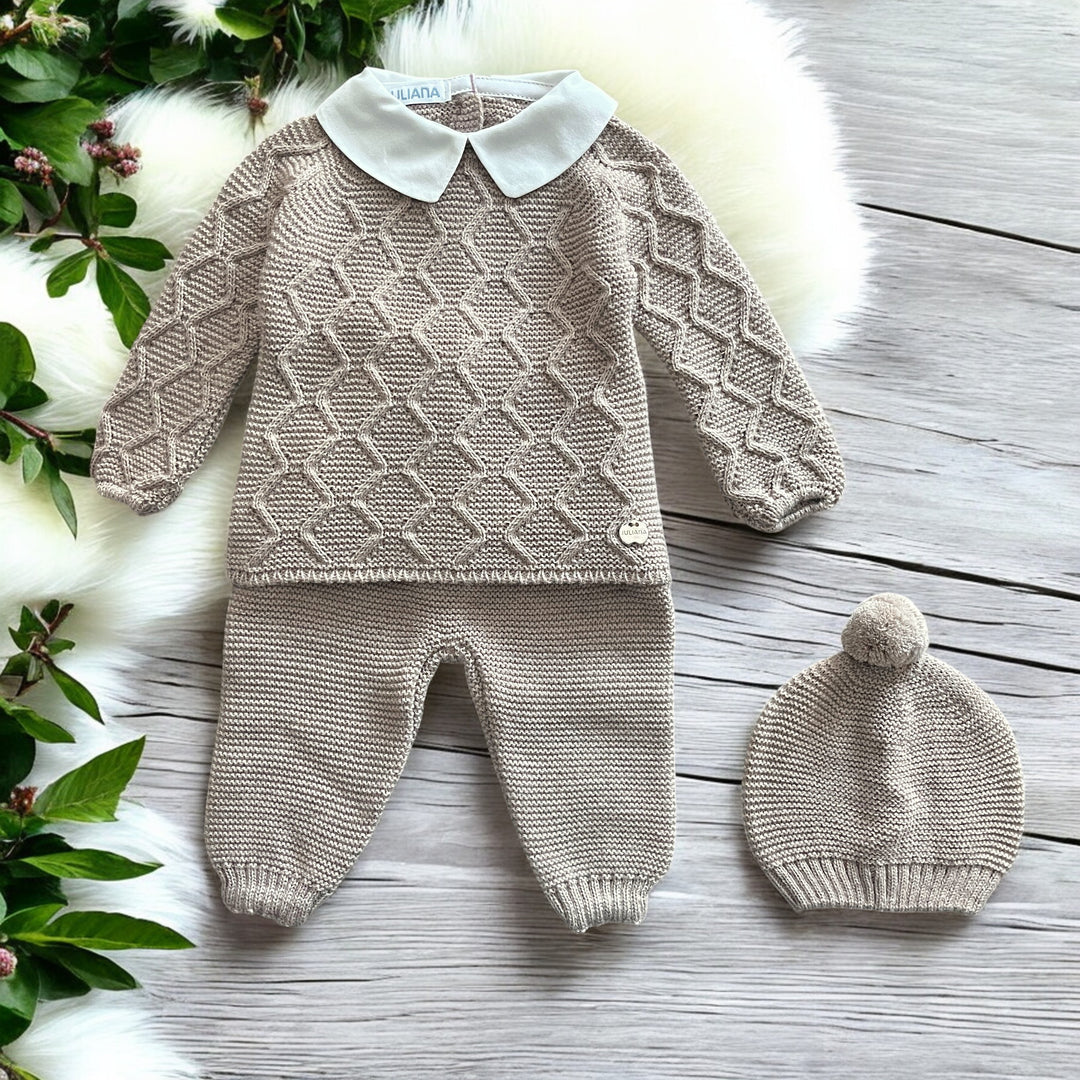 Juliana Mink Diamond Knitted Set