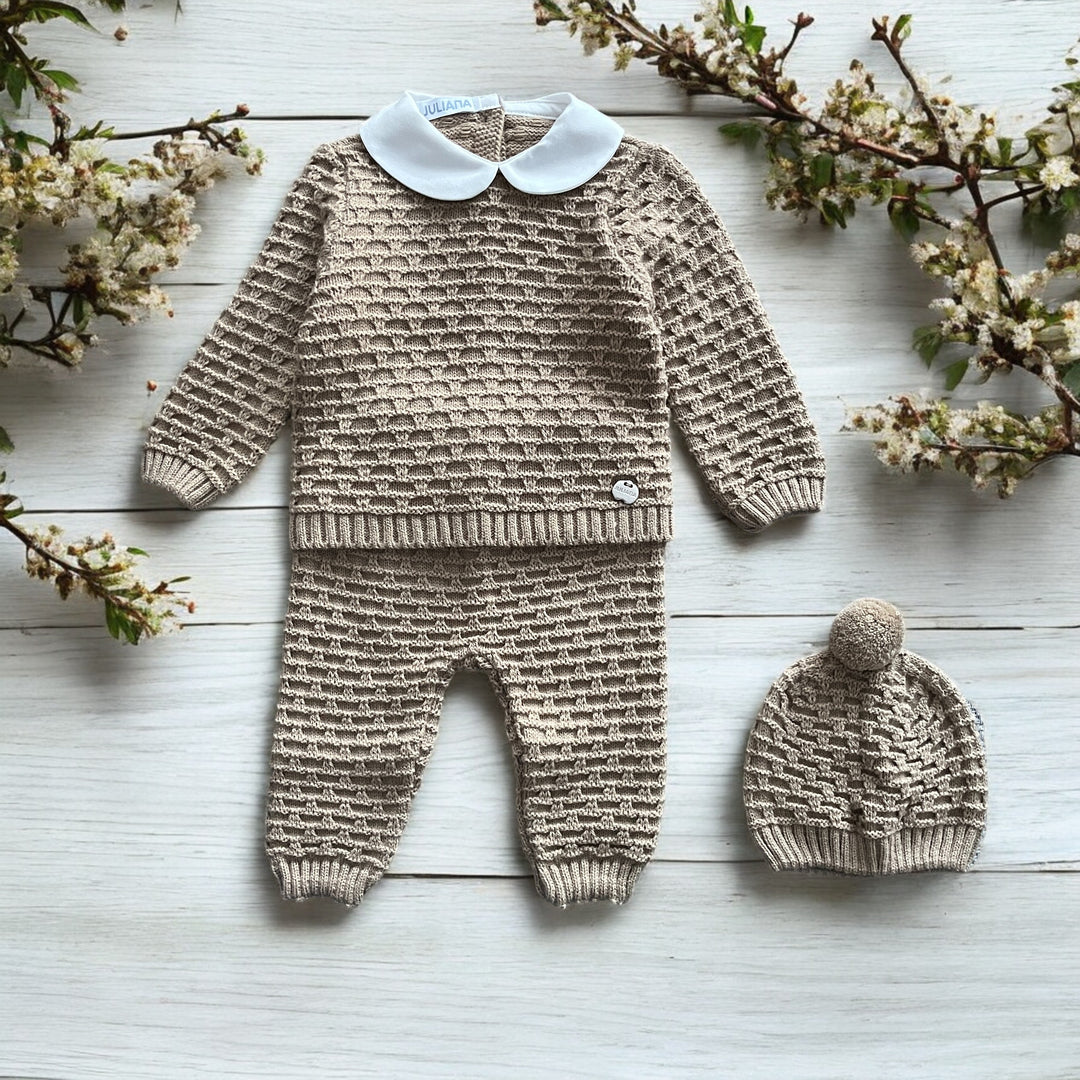 Juliana Autumn Brown Knitted Set