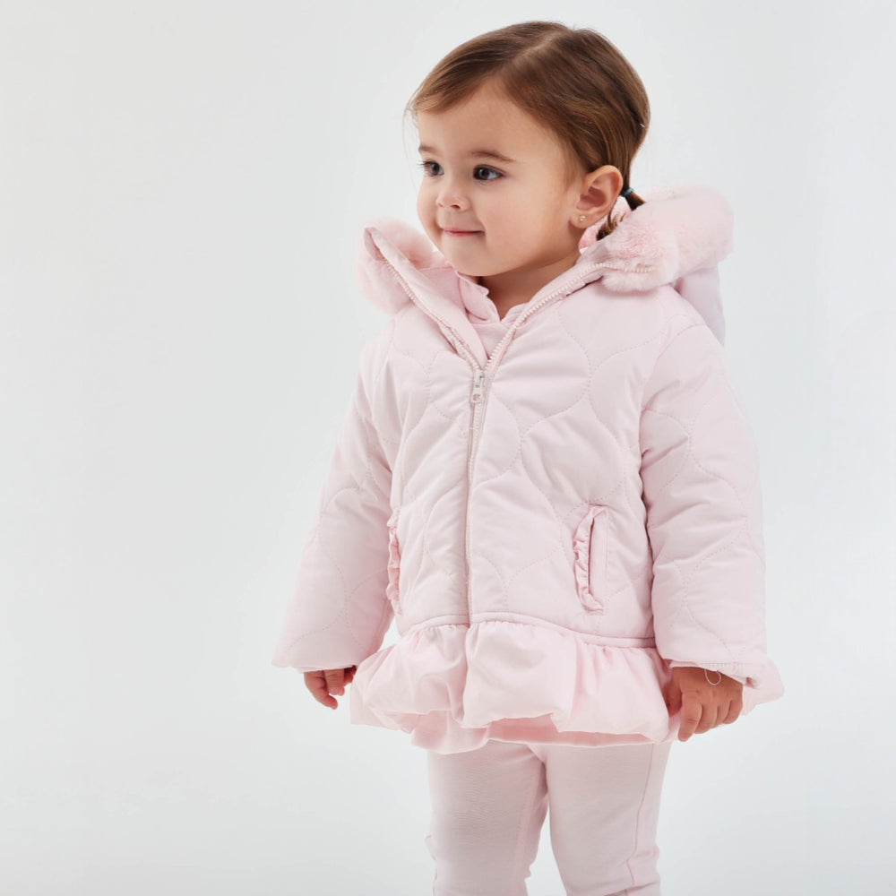 Tutto Piccolo Pink Padded Hooded Parka
