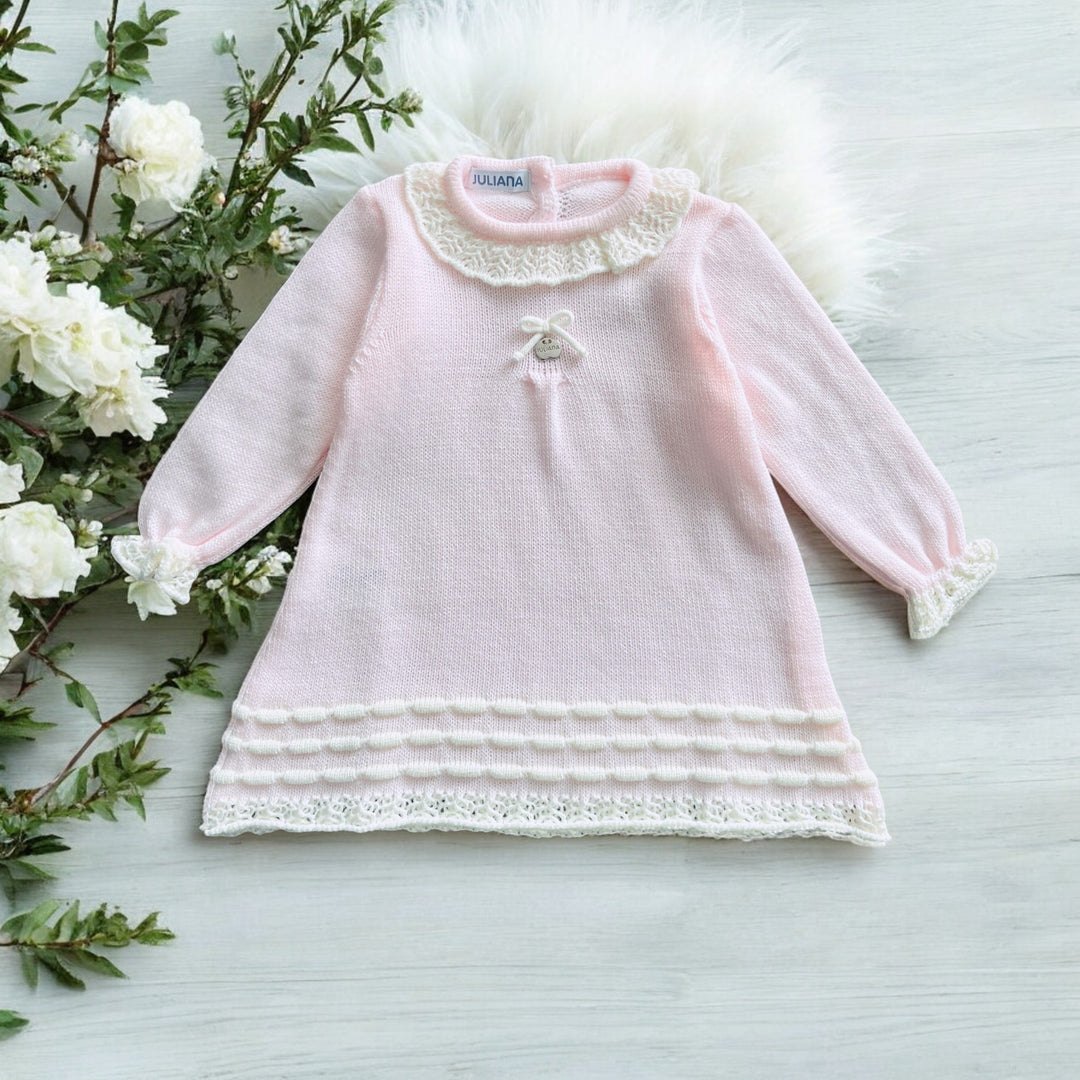 Juliana Pink & Cream Knitted Dress