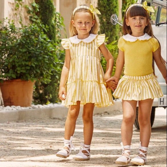 Yellow & White Candy Stripe Dress