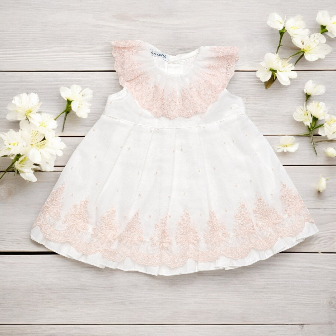 Juliana White & Pink Lace Dress
