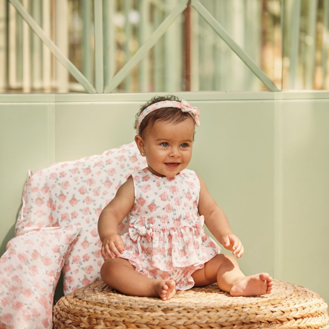 Juliana Powder Pink Floral Top & Shorts Set